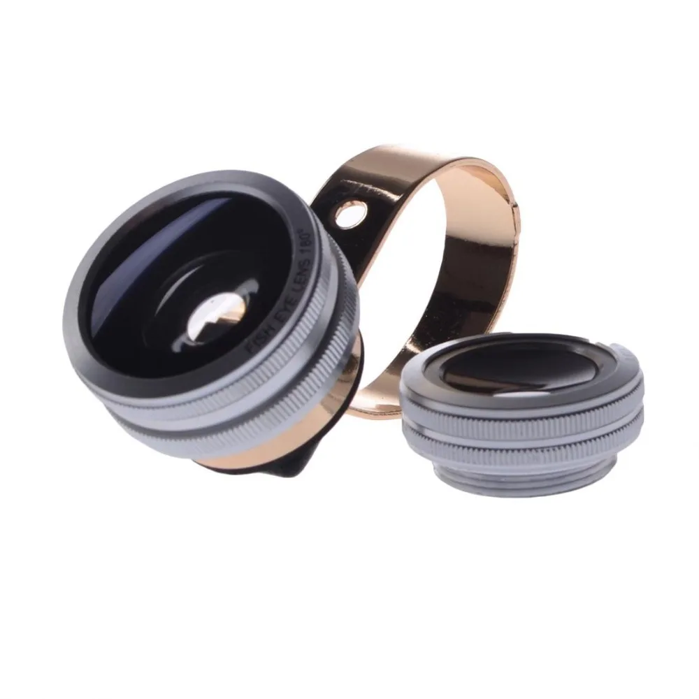 2 in 1 Phone Camera Lenses Fish Eye+0.67X Super Wide Angle Lens Silver | Automation Robot
