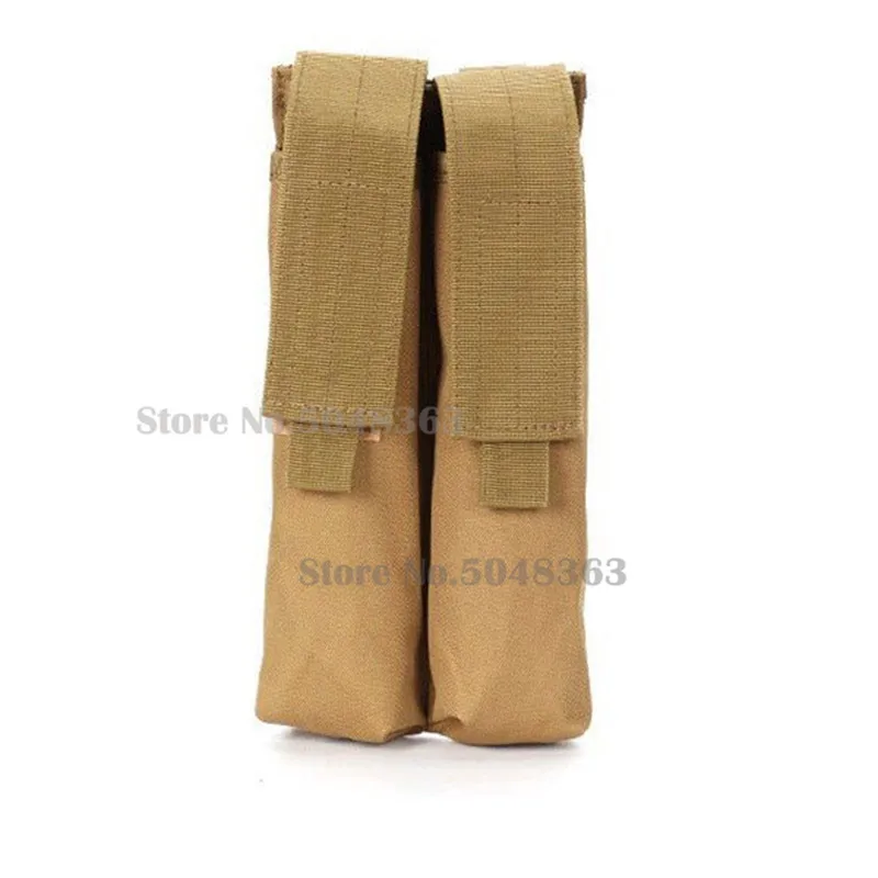 Tan Открытый тактический MOLLE P90 подсумок для журналов двойной стек сумка для амуниции Mag ящик для принадлежностей - Цвет: Tan