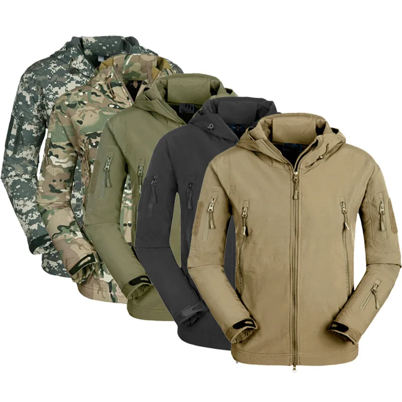 Высококачественное пальто из кожи акулы мягкое шапка может быть тактической