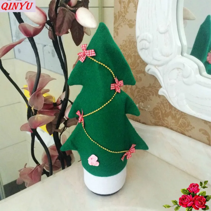 Рождественское красное вино наборы бутылок в форме рождественской елки