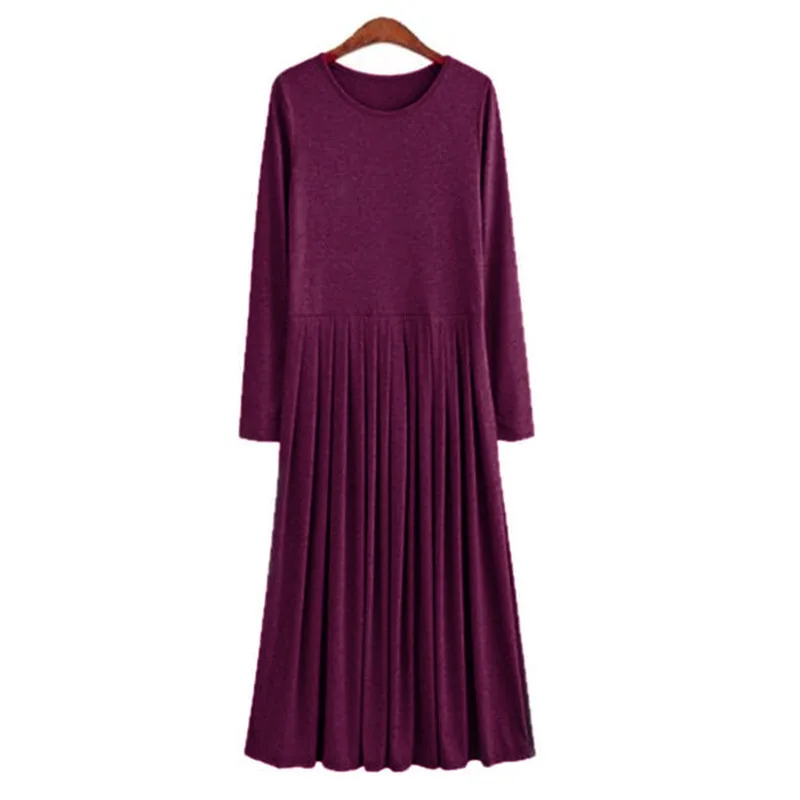 Новинка 2020 весенне-осеннее женское платье из 100% хлопка модала с длинным рукавом