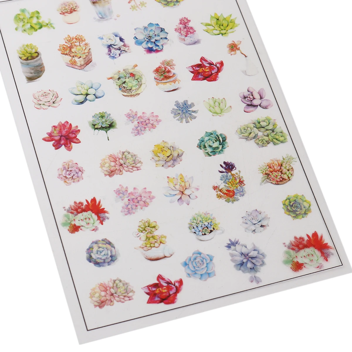 Наклейки из смолы и ПВХ DIY Scrapbook Deco прямоугольные разноцветные цветочные листья 15