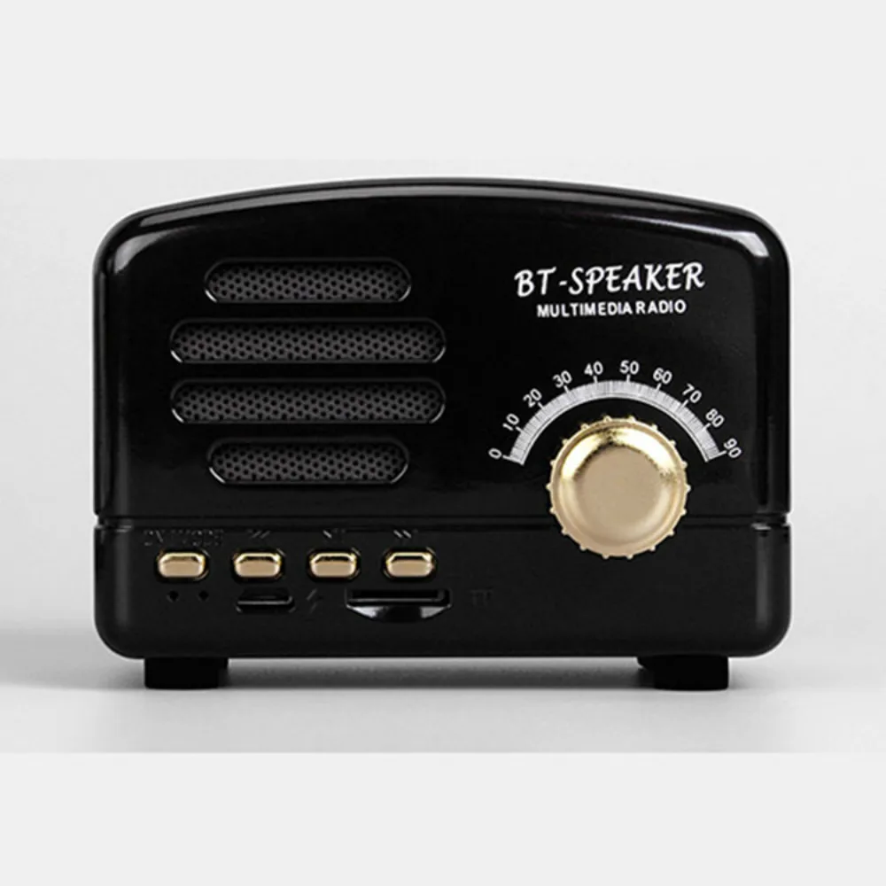 Ретро Винтаж радио супер бас FM мультимедиа динамик классический сабвуфер bluetooth