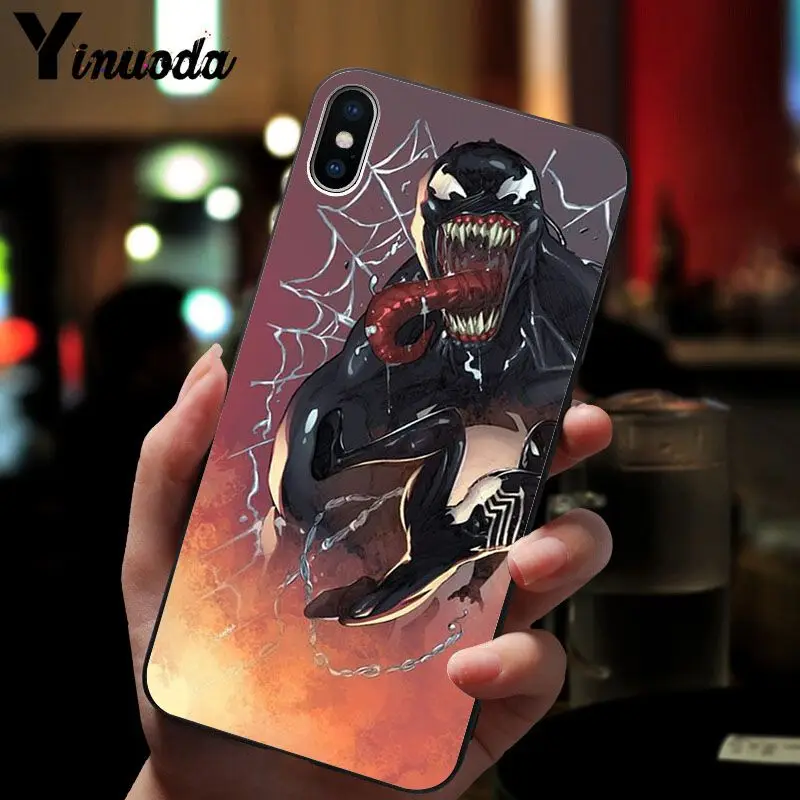 11pro MAX venom ЧЕРНЫЙ Мягкий чехол для телефона Apple iPhone 8 7 6 6S Plus X XS 5 5S SE XR | Мобильные