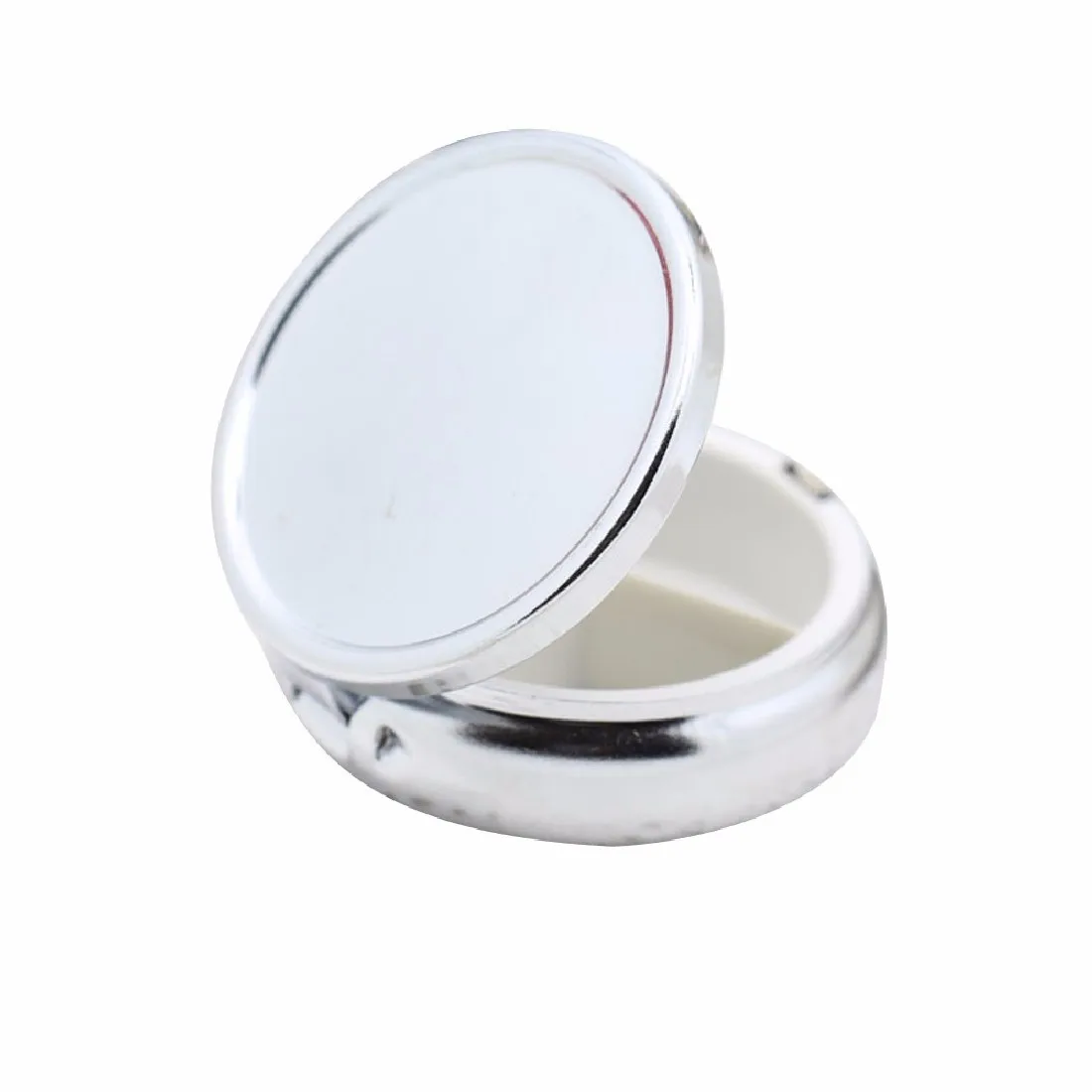 Новый стиль 1 шт. разделительный металлический круглый серебряный контейнер для