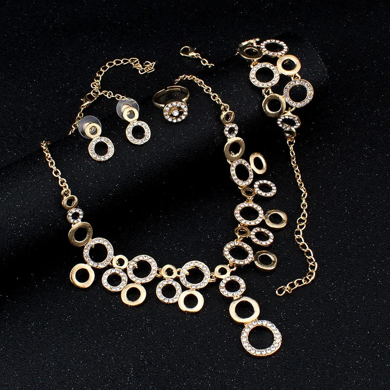 Женский ювелирный комплект из колье серёг и браслета|necklace earring set|bridal jewelry setswholesale