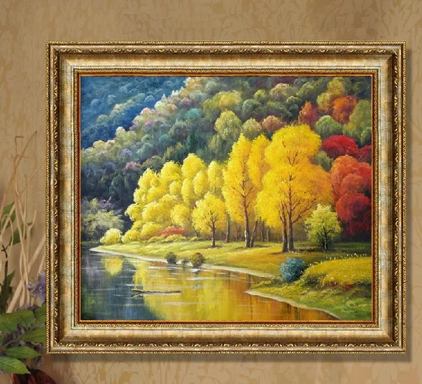 

Needlework,DIY Fashion scenic Cross stitch,For Embroidery kits,Rural grove beauty oil painting Art Cross-Stitching handmade