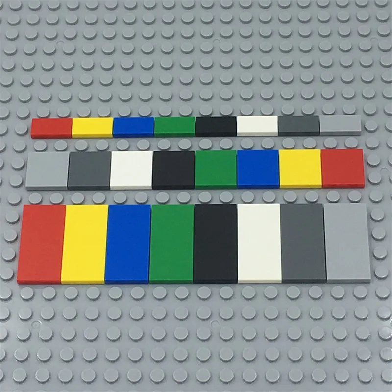 100 шт./лот MOC кирпичная плитка 2x4 с желобками детали для строительных блоков DIY