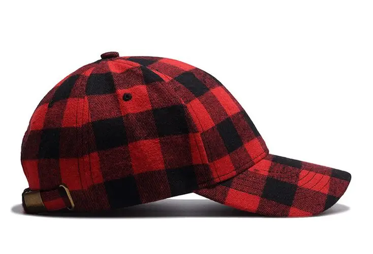 Бейсбольные кепки для мужчин клетчатые хлопковые Bone Gorras крутые Check Snapback
