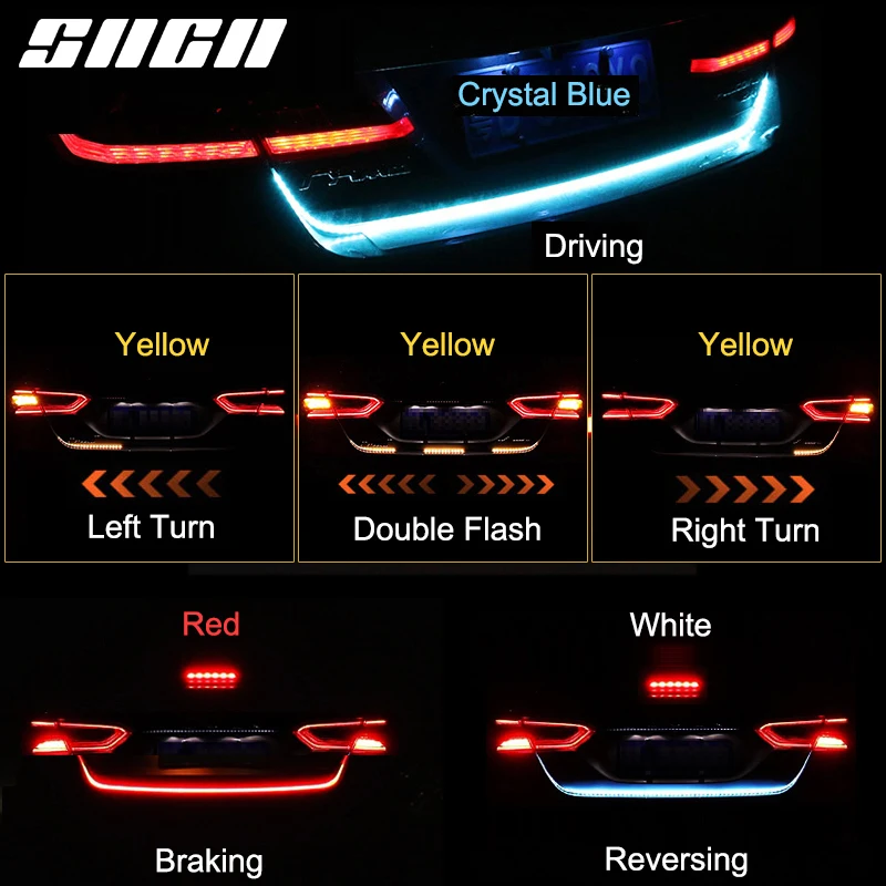 

SNCN Trunk Strip Light LED Car Dynamic Streamer Tail Lights For Lincoln Navigator Continental MKX MKZ MKC MKT Waterproof