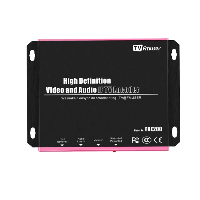 FMUSER H.264/H.265 IPTV кодировщик RTMPS HLS M3U8 HD к IP кодировщик для видео потокового видео Facebook Youtube Wowza, LAN подключение