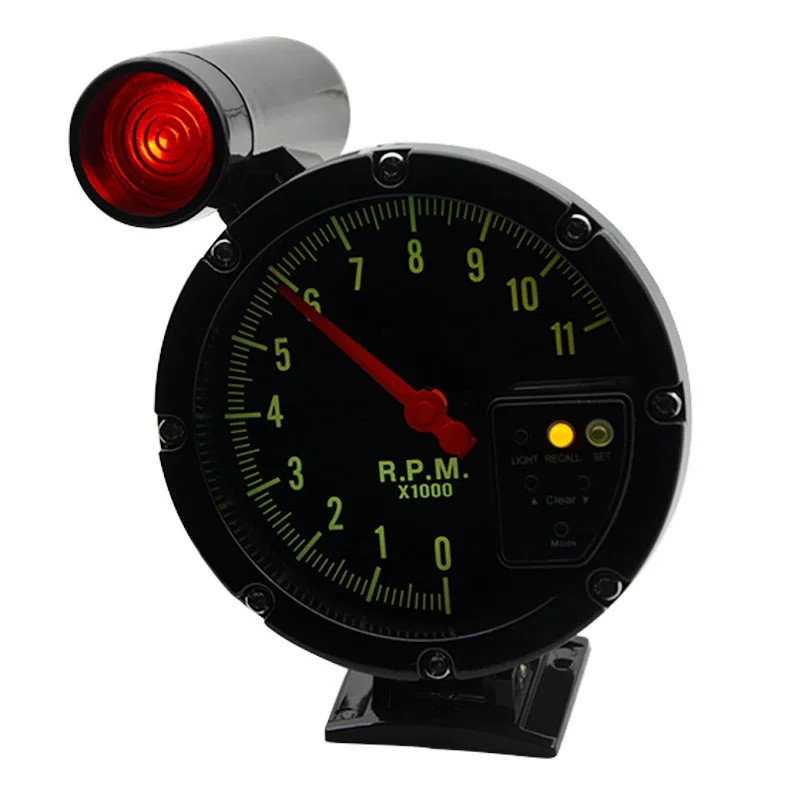 5 дюймов Авто Тахометр RPM Датчик предупреждающий светильник задний 7 цветов