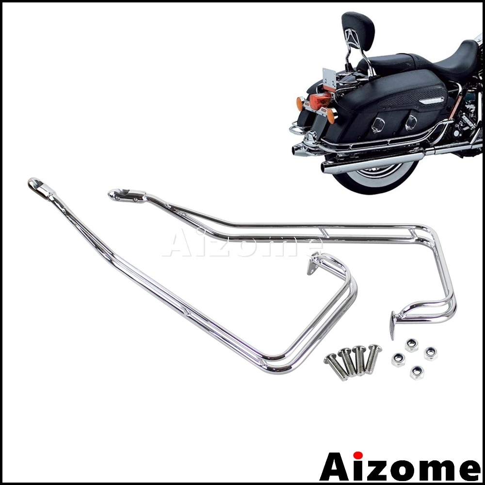 Комплект седельная сумка комплект защиты для Harley Road King Electra Glide Road Street Glide 2009-2013 ностальгическая защита седельной сумки рельсы
