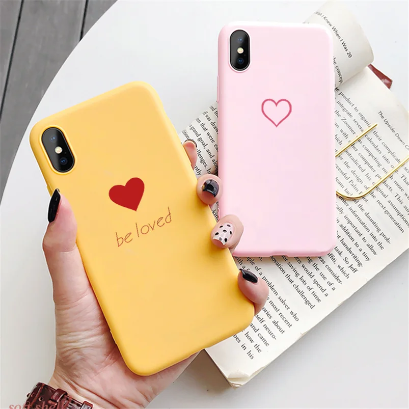 Милый чехол для телефона с сердцем для iPhone 11 Pro XS Max XR X 10 8 7 6 6S Plus 5 5S SE Роскошный чехол из ТПУ для задней крышки Fundas для iPhone X чехол