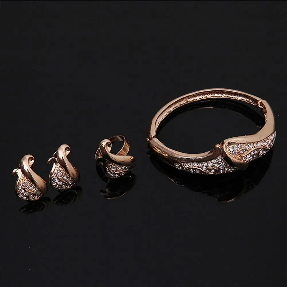 Swan shape African Gold Color Fashion Romantic Bridal Necklace Vintage Women Costume Jewlery Sets | Украшения и аксессуары