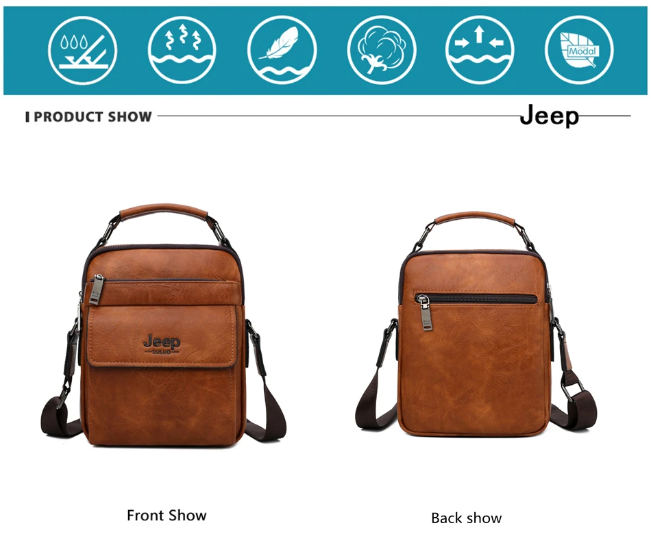 Мужские сумки на плечо jeep buluo, комплект, оранжевая сумка для документов и кошелек, из спилковой кожи, переносная сумка, сумка на плечевом ремне, все сезоны