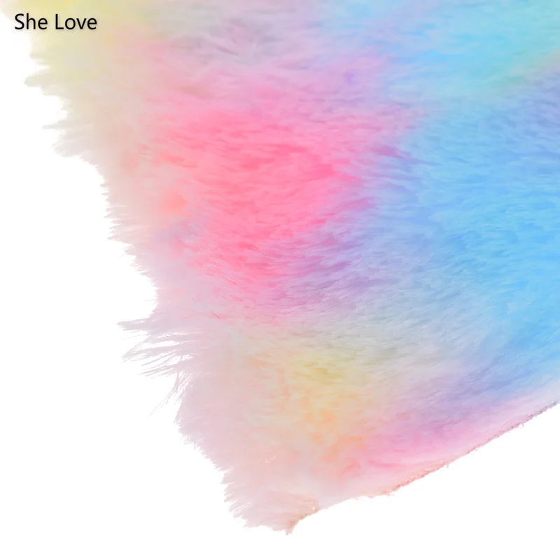 Разноцветная меховая ткань формата А4 материал для рукоделия аксессуары