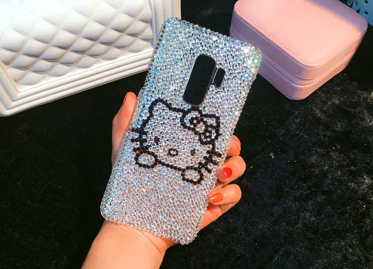 Для samsung S9/S9 +/S9 плюс полный горный хрусталь случае Hello kitty Алмазный Обложка| |