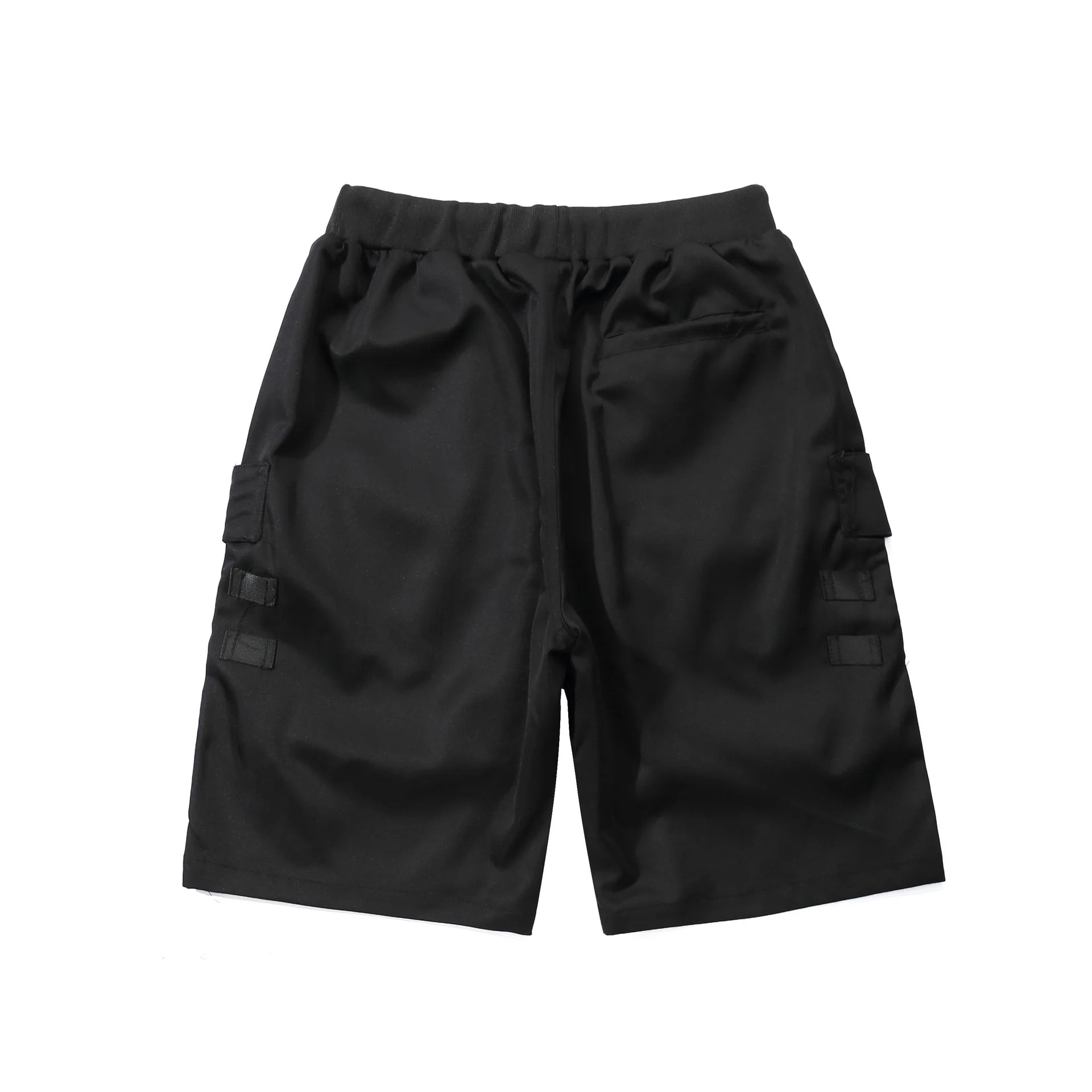 Cargo Shorts Men Hip Hop Summer Streetwear Elastic Waist Sweat Short Sweatpant Jogger | Мужская одежда