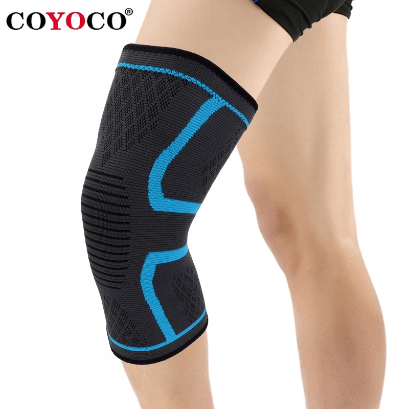 Спортивные наколенники COYOCO для бега, велоспорта, тренажерного зала, эластичные наколенники, теплые, черные, зеленые, 1 шт