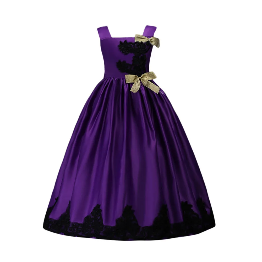 Feitong/качественное платье принцессы с цветочным узором для девочек Vestidos De Festa