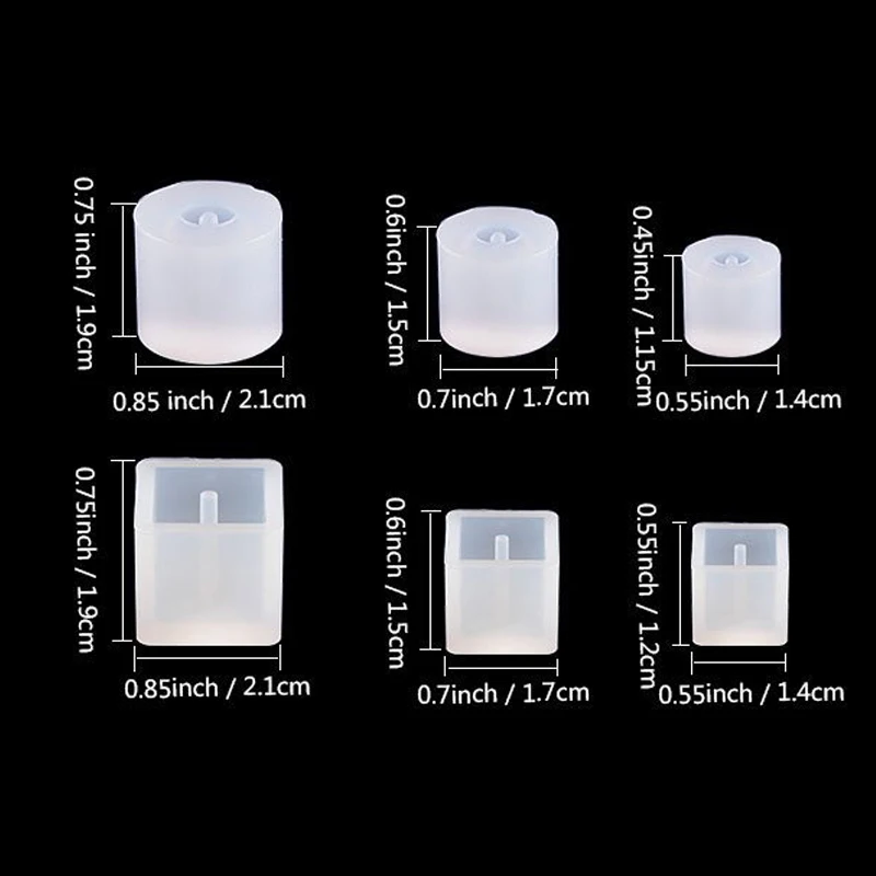 

6pcs/set Resin Jewelry Mold Pendant Making Silicone Mold Round Cube Bead Mold Craft Making Tools