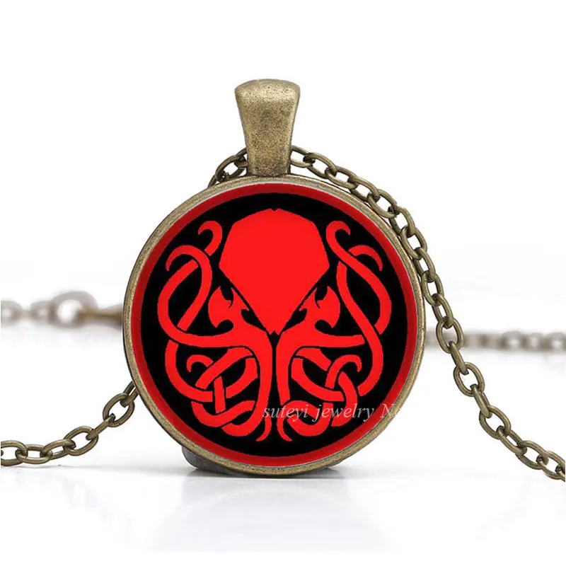 Винтажные Ктулху кулон ожерелье таинственный пентаграмма картинка глаз
