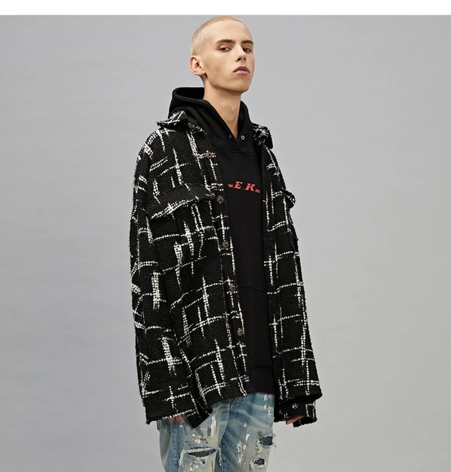 AELFRIC Новая модная мужская тактическая куртка ветровка в клетку Swag уличная куртка пальто в стиле хип-хоп винтажная зимняя куртка GB31