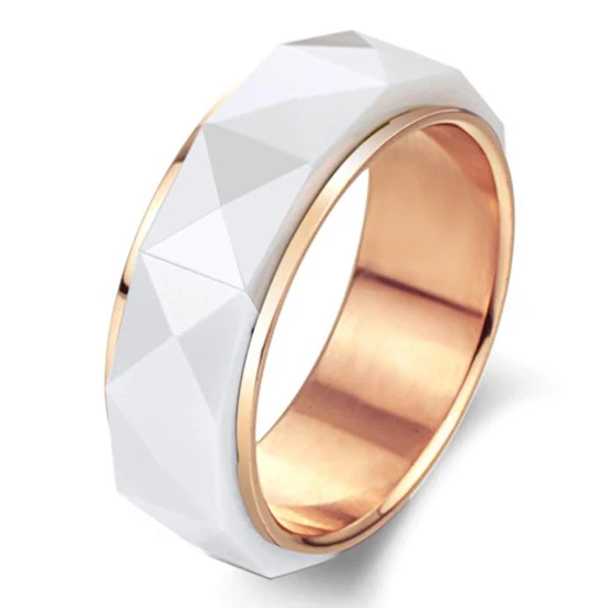 Золотое кольцо из нержавеющей стали кольца для мужчин керамика оптовая продажа