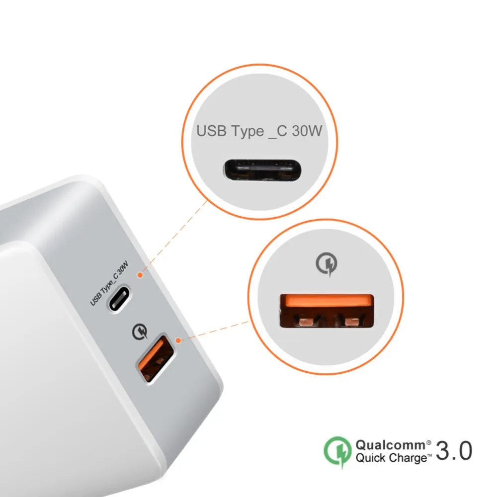 Зарядное устройство YOJOCK USB Type C PD 48 Вт адаптер питания QC3.0 настенное зарядное для