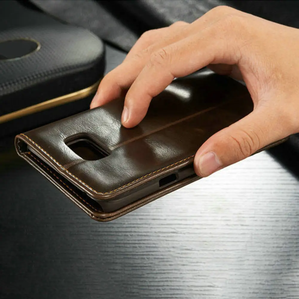 Чехол CaseMe для Samsung Galaxy S8 S7 S6/Edge/Plus S5 S4 Note 5 A310 A5 A7 роскошный кожаный чехол книжка