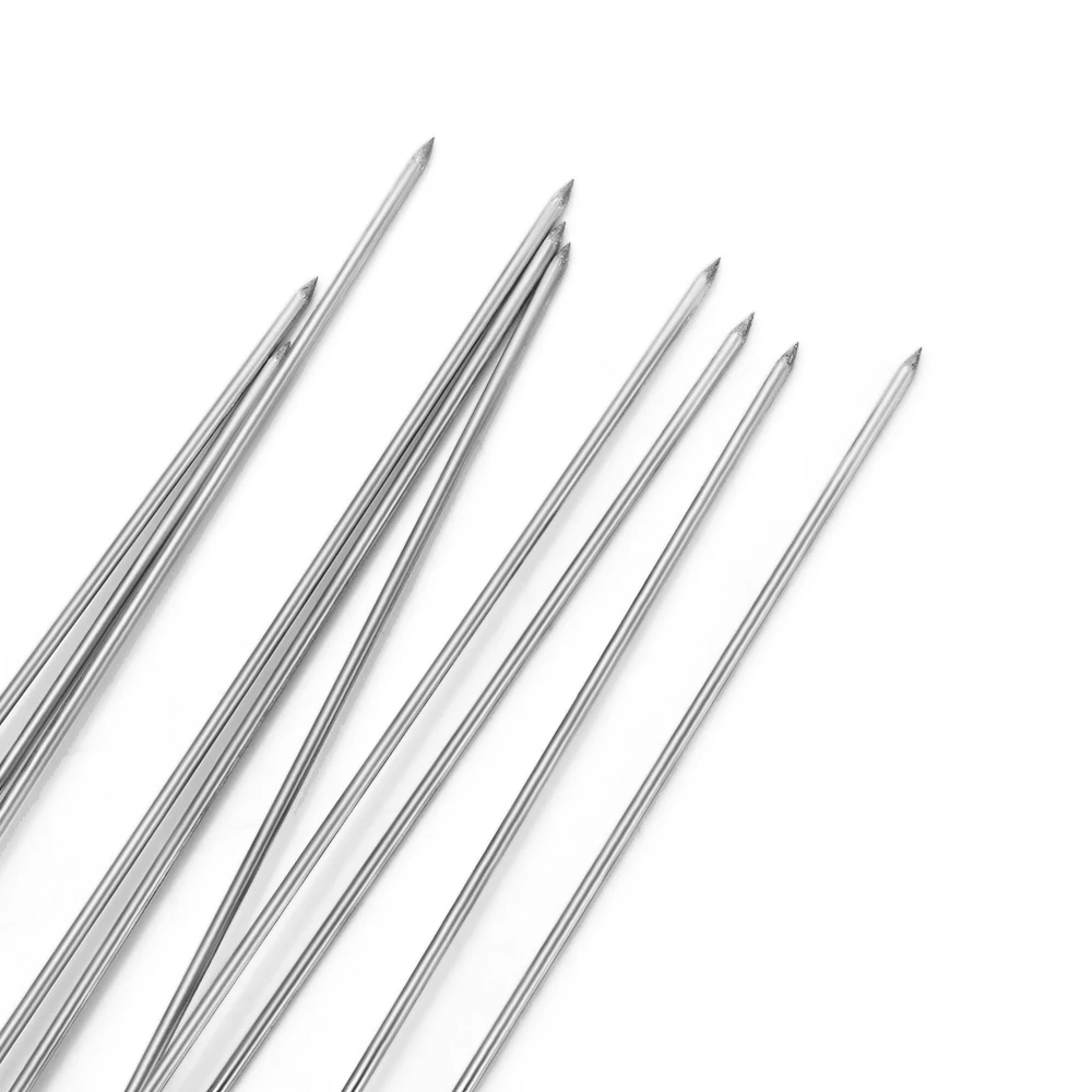 10 шт./упак. круглый обжарки шампура Stick Нержавеющая сталь барбекю иглы барбекю Кухня пикника на открытом воздухе палка