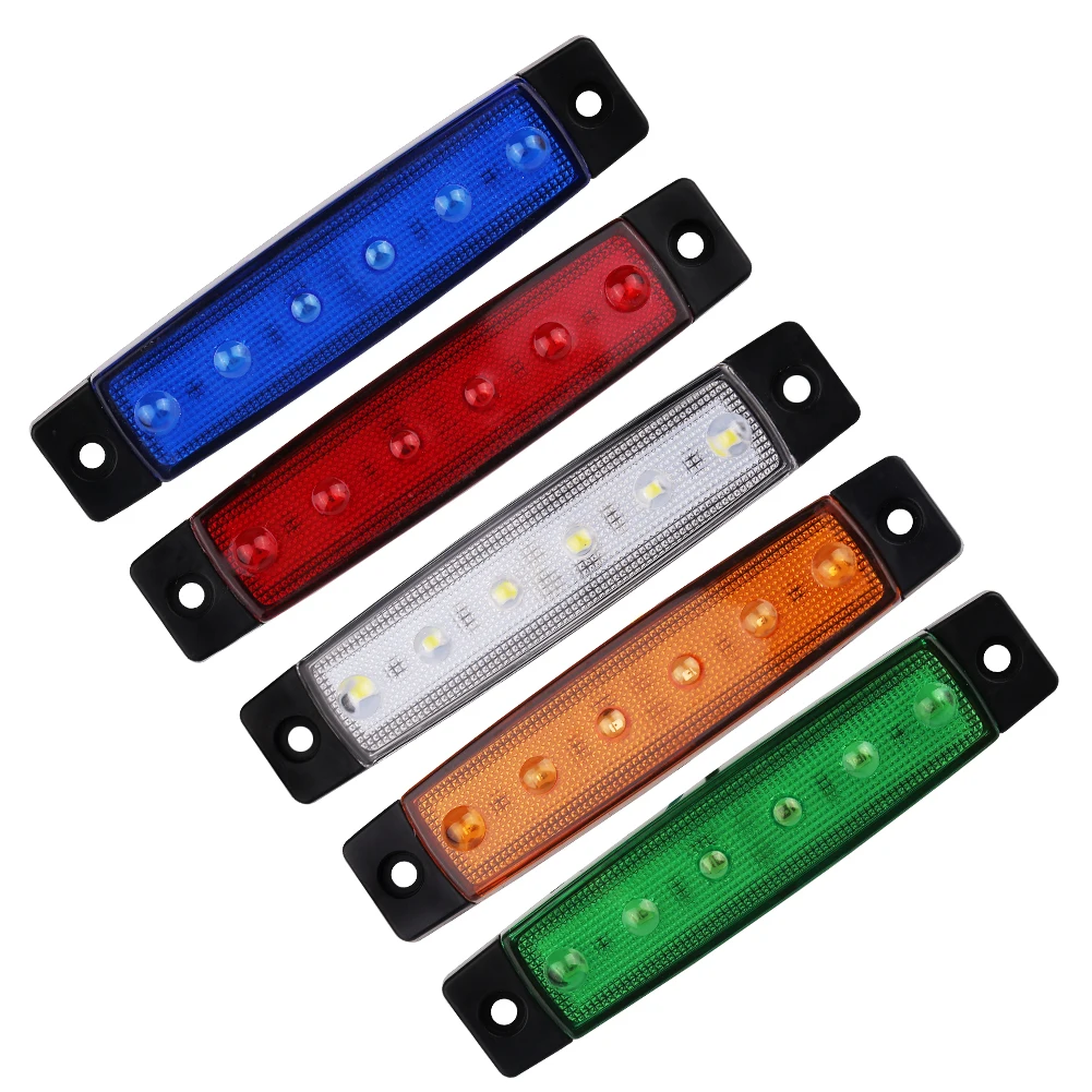 1 шт. 6 SMD СВЕТОДИОДНЫЙ Автомобильный Фонарь боковой габаритный фонарь для