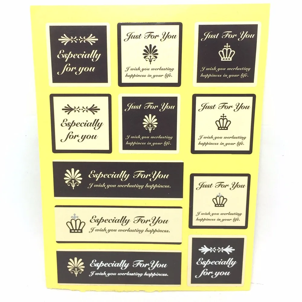 Оптовая продажа, специально элегантная Уплотнительная паста, Подарочные наклейки, украшение ZERZEEMOOY, прямоугольник 6 см x 2 см, 2,7 см, 110 шт./лот