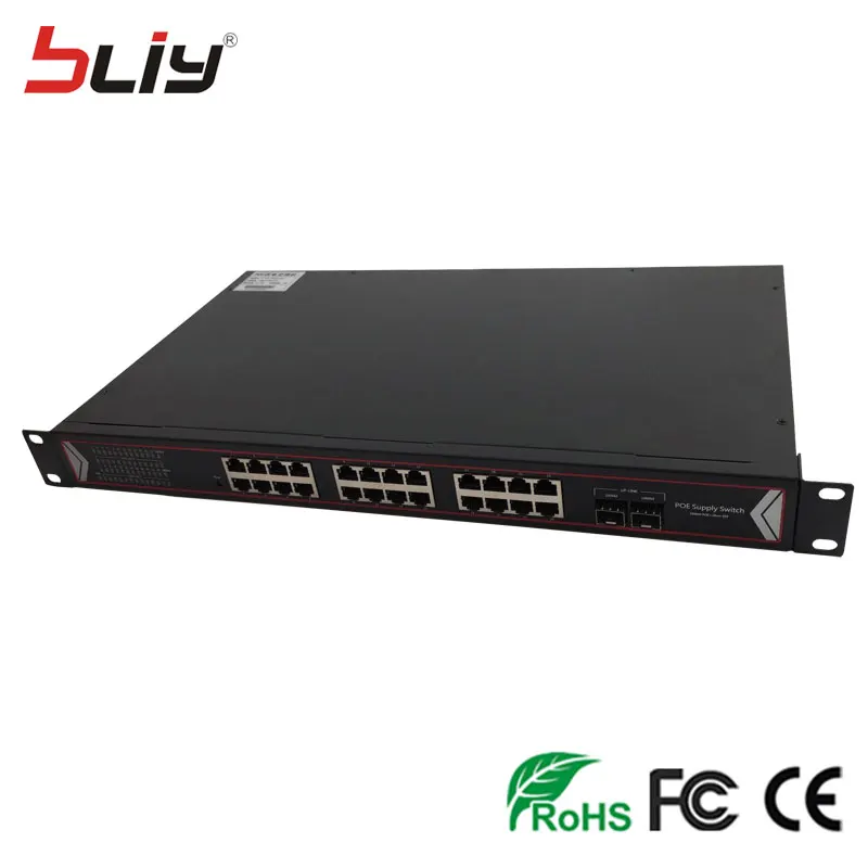 Коммутатор POE, производитель, гигабитный Ethernet коммутатор, сетевой коммутатор с 24 портами POE и 2 SFP портами, ftth gpon onu коммутатор
