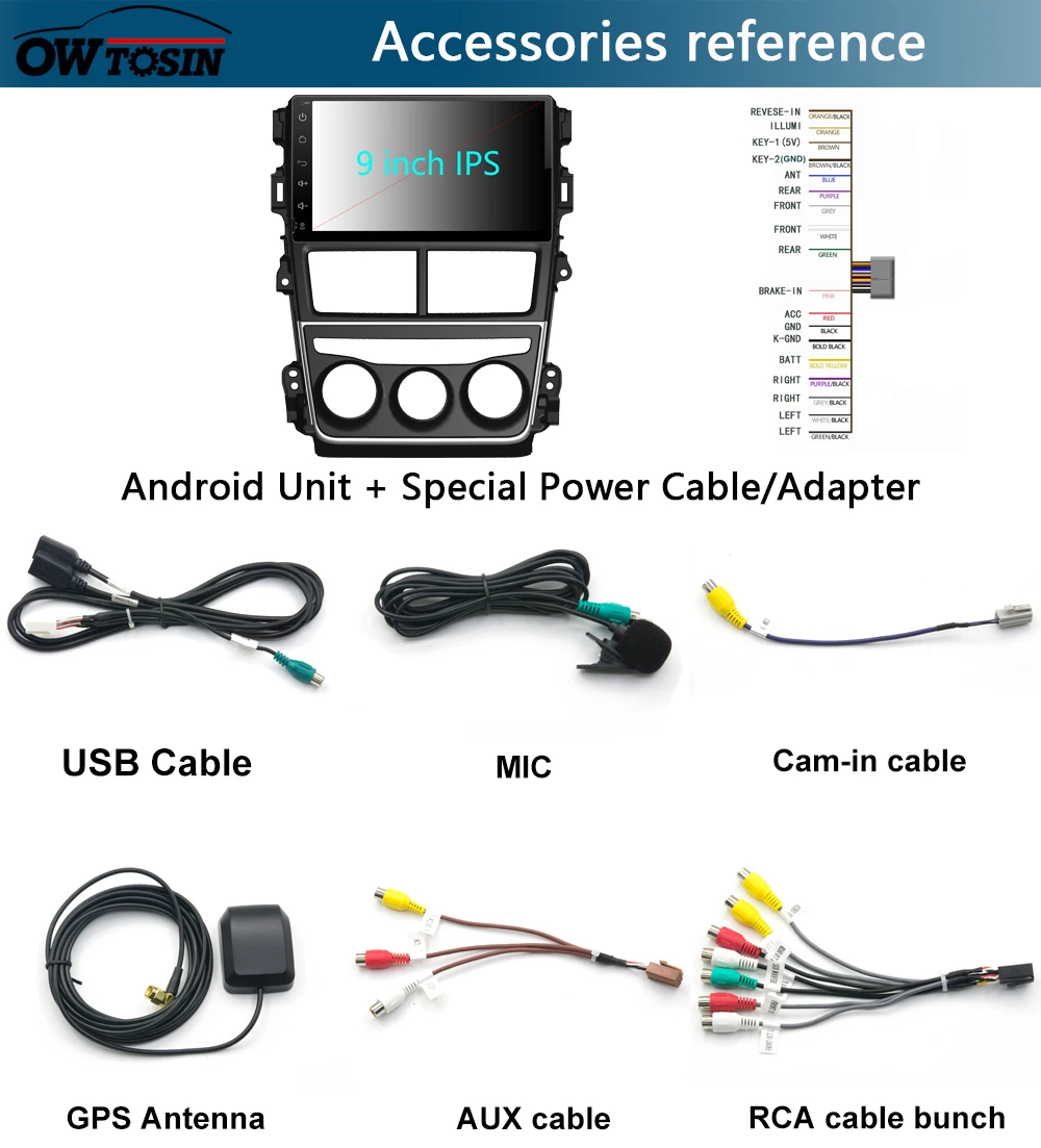 " ips 8 Core 4G ram+ 64G rom Android 9,0 автомобильный dvd-радио GPS для Toyota Yaris, Vios DSP CarPlay Parrot BT стерео