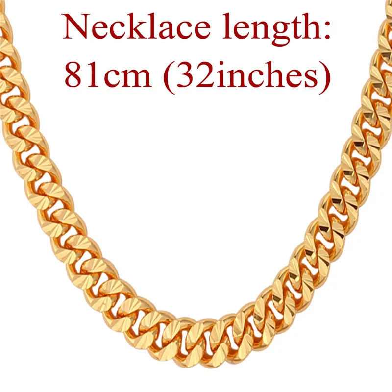 gold color 32 inches Цепочка Starlord для мужчин, винтажное золотое ожерелье, 6 мм, 55 см, 22 дюйма, модное мужское ожерелье, кубинская цепочка, ювелирное изделие N838 - Окраска металла: gold color 32 inches