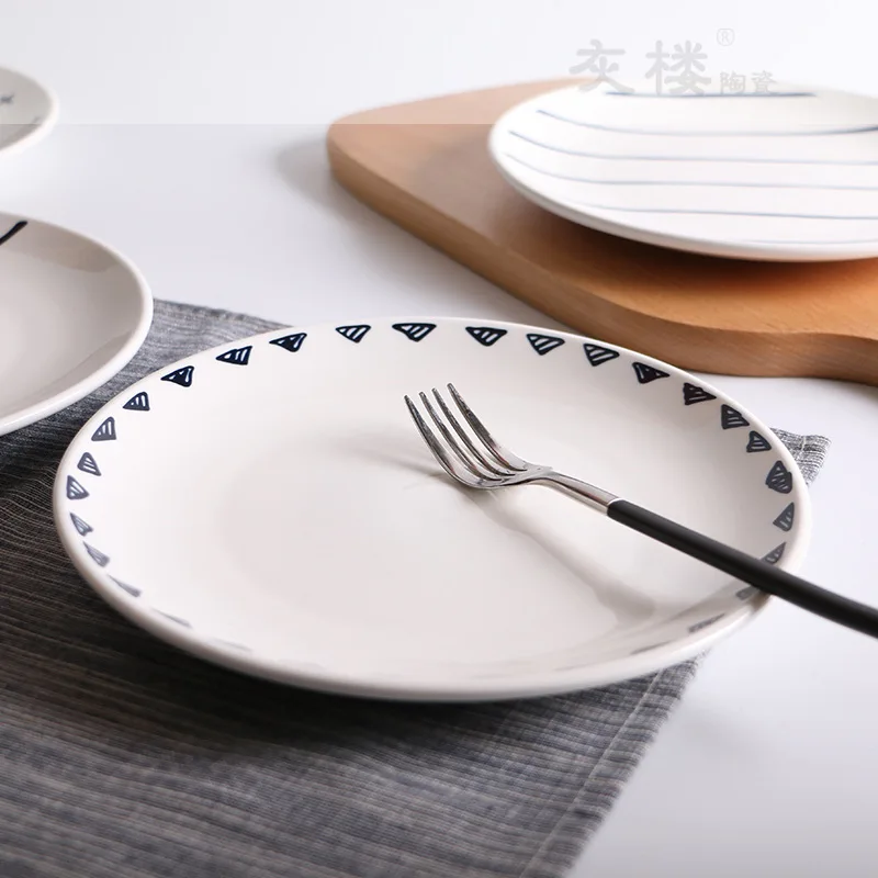 8 дюймовые обеденные тарелки в скандинавском современном минималистическом