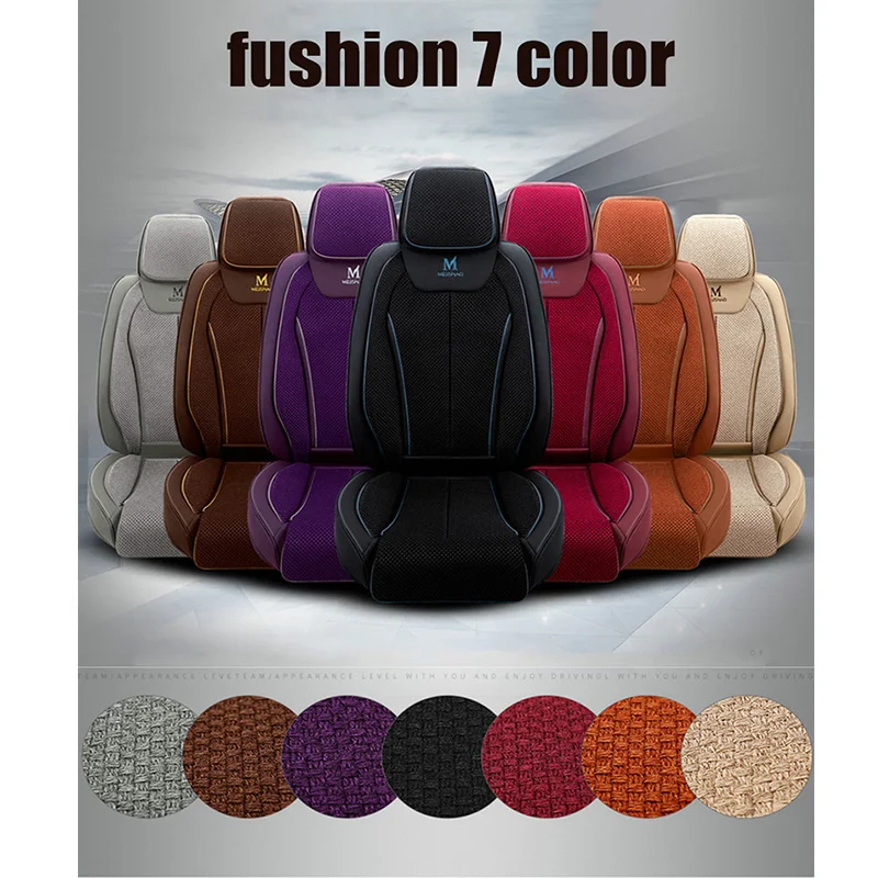 Автомобильные кожаные и льняные автомобильные чехлы на сиденья машины для toyota