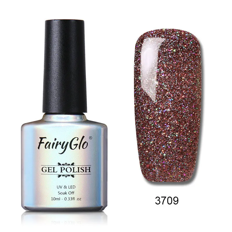 NHJ3709 FairyGlo, 10 мл, Neno, блестящий Гель-лак для ногтей, УФ-светодиодный, гибридный лак, впитываемый, Полуперманентная краска, Гель-лак для ногтей - Цвет: NHJ3709