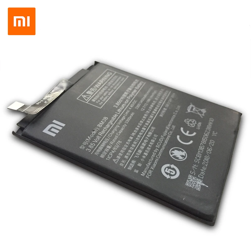 XiaoMi оригинальный аккумулятор BM3B для Mi Mix 2 Замена батареи 3300/3400mAh Высокая емкость