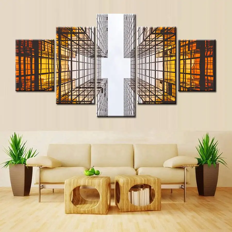 Настенный декор плакат 3D Современная архитектура стеклянный пейзаж домашний
