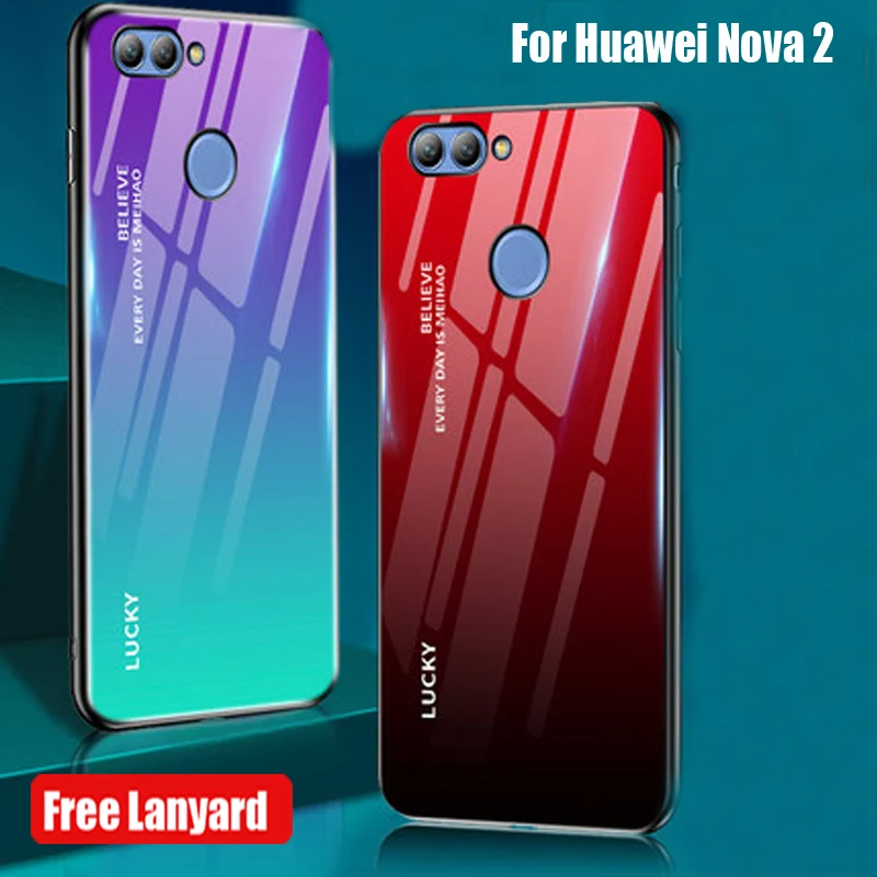 

Для Huawei Nova 2 чехол из закаленного стекла для телефона для Huawei Nova 2 защитный чехол Nova2 coque чехлы