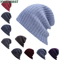 high quality unisex crochet women men striped cap autumn winter knitted warm head cap women wool beanies cap