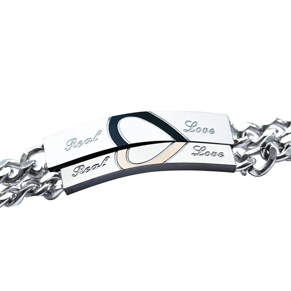 1 шт любовь сладкий подарок Ti из нержавеющей стали пара влюбленных Пара браслет