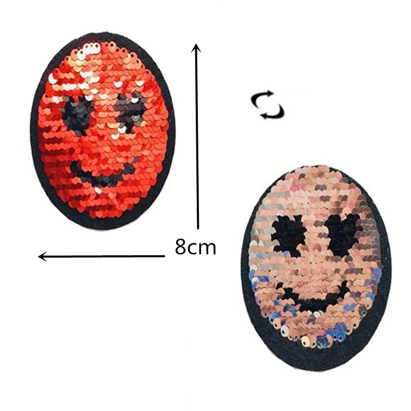 MIX Designs Reversible Change Color Sequins Patches Iron Sew On For Clothes DIY Patch Applique Crafts | Дом и сад