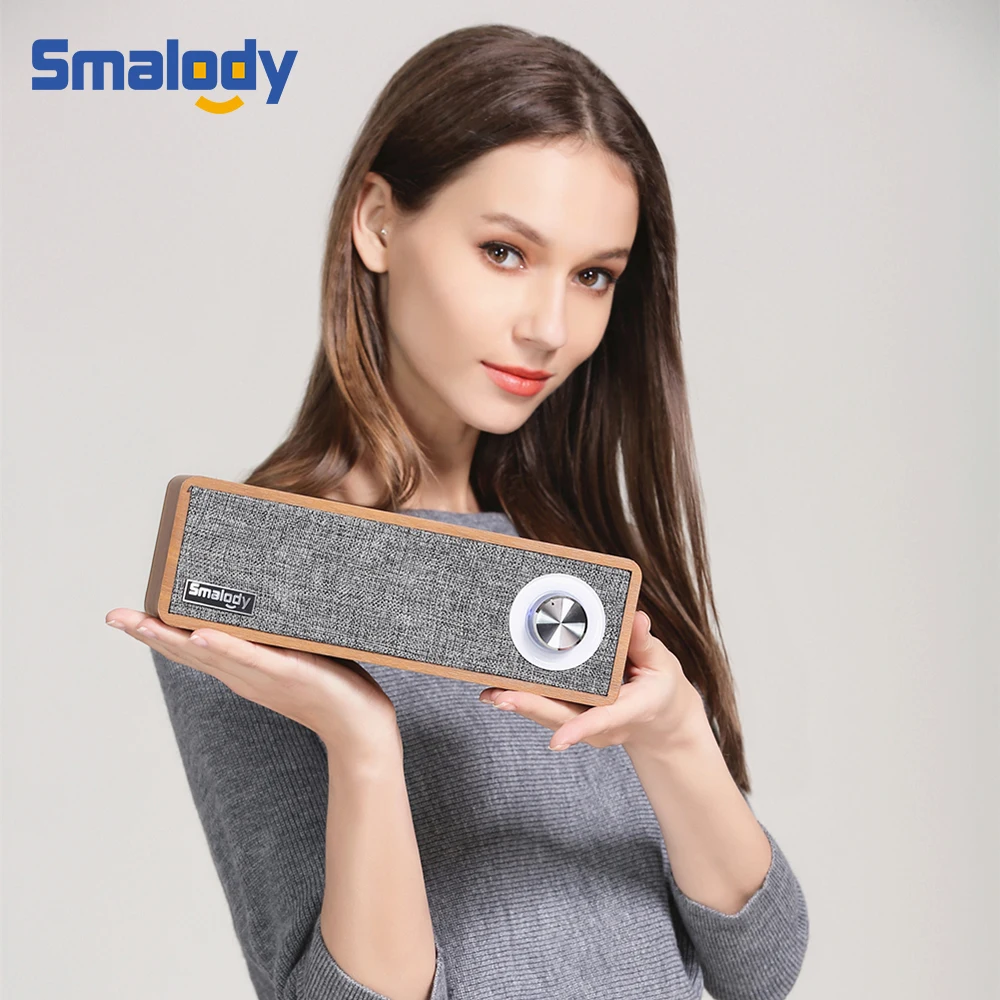 Smalody портативный деревянный беспроводной Bluetooth 4 2 + EDR колонки стерео мини