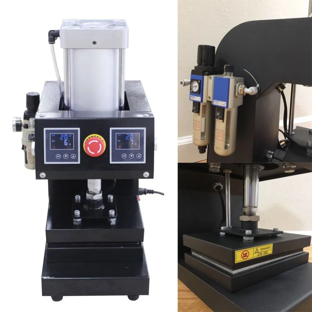6x8 двойные нагревательные пластины пневматический термопресс для канифоли|press
