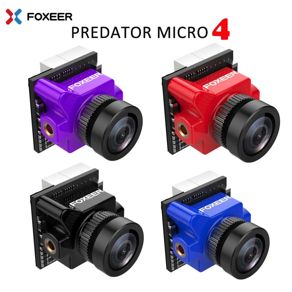 Новая камера Foxeer Predator V4 Micro FPV 16:9/4:3 PAL/NTSC переключаемая Super WDR OSD задержка 4 мс