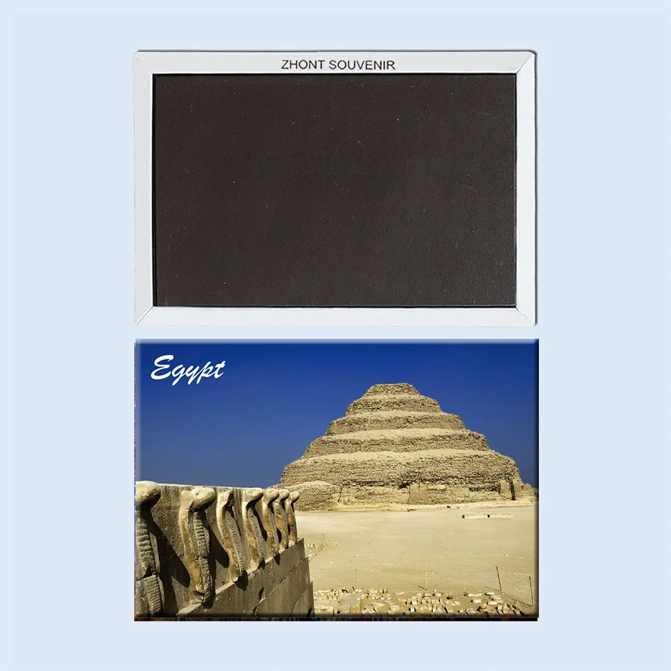 

Egypt_Cobra_figures_and_Pyramid__Saggara Metal wrapped TinPlate Fridge Magnets 22045,Quality Souvenirs for world Attraction